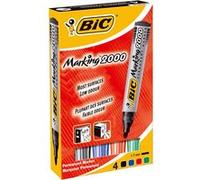 BIC Marking 2000 ECOlutions Marqueur permanent pointe ogive moyenne - Etui en carton de 4