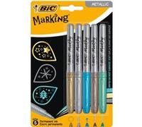 BIC Marqueur permanent Intensity, couleurs métalliques, étui G