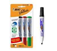 Bic - Marqueur Velleda 1701 - Blister de Feutres Effaçable à sec - Noir/Bleu/Rouge/Vert
