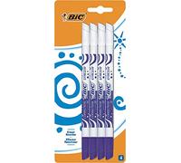 BIC Mini Effaceurs Réécriveurs - Encre Bleue, Blister de 4