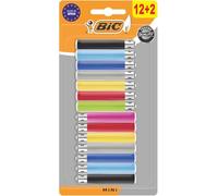 BIC Mini Lot de 14 Briquets à pierre, différentes couleurs