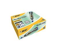 Bic Onyx Marker 1482 Marqueur permanent Pointe ogive Corps métal Encre Bleue indélébile Lot de 12