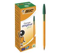 BIC Orange Original Fine Ballpoint Pens Fine Point (0.8 mm) - Green, Box of 20