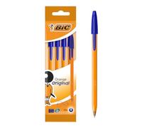 Stylo orange sachet/4 bleu