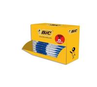 Bic Pack Éco De 30+6 Stylo Bille Atlantis Bleu, Pointe Moyenne, Rechargeable, Bille Indéformable