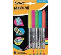 BIC Marking Colore – Assortis Intense ou Pastel – Pack de 5 (Couleurs Pastel)