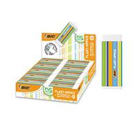 BIC Gommes Plast-Office – Blanches, efficaces, sans traces, sans PVC – Boîte de 20 gommes