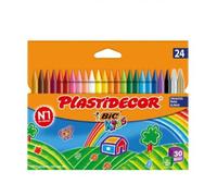 Bic Plastidecor Crayons de cire Boîte 24 unités Multicolore One Size