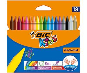 Bic Plastidecor Trousse de 18 Crayons de couleurs