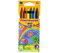 Bic Plastidecor Trousse de 6 Crayons de couleurs