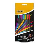 Bic Pochette De 12 Stylos Feutres Intensity, Coloris Assortis
