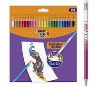 BIC Kids Evolution Illusion Lot de 24 crayons de couleurs effaçables