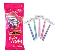 BIC Pochette de 5 Rasoirs TWIN LADY 2 LameS