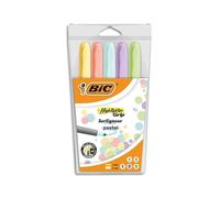BIC Pochette de 5 surligneurs Highlighter Grip assortis pastel
