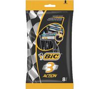 Bic Pochette De 8 (Bic 3 Action) Rasoir - 3 Lames - Bande Lubrifiante