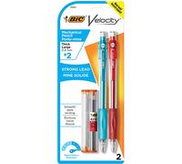 Bic Porte-mine, poignée en caoutchouc, rechargeable, 0,9 mm, lot de 2, noir