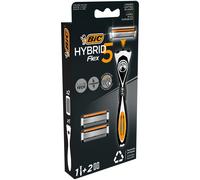 BIC Rasoir Flex 5 Hybrid Homme avec 2 recharges - 1 rasoir