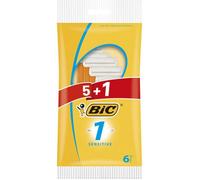 BIC - Rasoir homme jetable sensitive 1 lames x 5 + 1 pcs