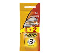 BIC - Rasoir jetable 3 Sensitive Action - 4+2 pièces