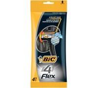 BIC Rasoir jetable 4 Flex, pour hommes, pack de 4