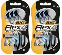 Bic Rasoirs jetables 4 lames - Le paquet de 3 rasoirs (Lot de 2)