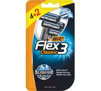 BIC - Razor 3 Flex - - 4 + 2 unités, réutilisable, tête pivotante, unisexe, hommes, métallique, contemporain