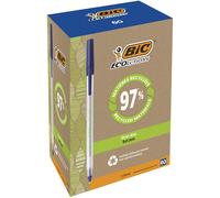 BIC Round Stic ECOlutions Stylo bille recyclé pointe moyenne - Bleu