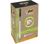 BIC Round Stic ECOlutions Stylo bille recyclé pointe moyenne - Noir