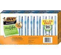 Bic Round Stic Xtra Life - 96 pièces - Bleu