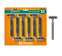 BIC Sensitive Lot de 12 rasoirs jetables pour homme avec 3 lames pour peaux sensibles