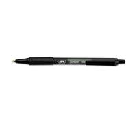 Bic Soft Feel Lot de 12 stylos à bille rétractables pointe fine 0,8 mm Noir