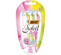 BIC Soleil Bella Colours Rasoirs féminins à 4 lames Pack de 3 lames montées sur ressort avec tête pivotante pour un rasage ultra doux
