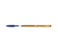 Bic Stylo À Bille Bleue Cristal Fine Pointe Fine Corps Transparent À Capuchon
