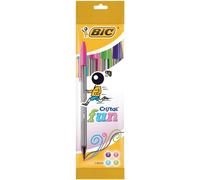 BIC Stylo à bille Cristal Fun sachet de 4 pièces