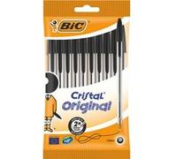 BIC Stylo à bille Cristal Original, noir, en sachet de 10 Noir G