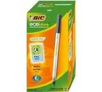 BIC Stylo à bille ECOlutions Round Stic, noir Noir G