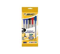 BIC Stylo à bille Noir, Bleu, Vert, Rouge 5pièce(s) - Stylos à bille (Noir, Bleu, Vert, Rouge, Transparent, 1 mm, 0,4 mm, Moyen)