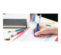 BIC Stylo à bille rétractable 4 Colours Grip, épaisseur du