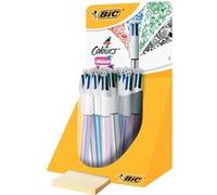 Bic 4 Colours Shine Stylo-Bille Gencodé Boîte De 20 Noir/Bleu/Rouge/Vert