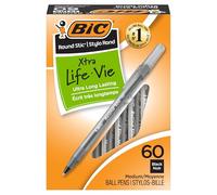 Bic - Stylo à bille Xtra Life - Pointe moyenne 60 count Noir