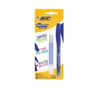 Bic Stylo À Encre Gel Gelocity Illusion Effaçable Bleu + 2 Recharges