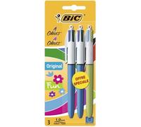 Bic Stylo-Bille 4 Colours Medium & Fashion X3