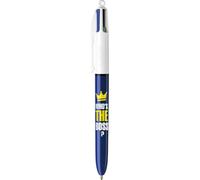 BIC Stylo bille 4 couleurs MESSAGE Who is the Boss. Pointe moyenne rétractable et rechargeable