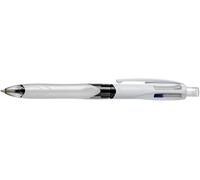 Bic Stylo Bille 4 Couleurs Multifonction; Noir, Bleu, Rouge Et Une Mine Graphite 0,7mm. Gomme Intégrée.