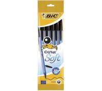 BIC Stylo-bille cristal soft noir x5