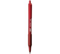 Stylo bille Bic Softfeel rouge rétractable pointe 1 mm - écriture moyenne