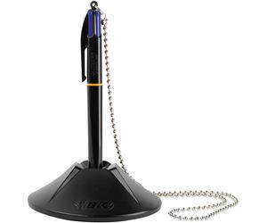 BIC Stylo comptoir sur socle pointe moyenne 1 mm - Encre bleue