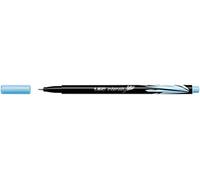 BIC Intensity Stylo Feutre d'écriture Pointe Fine et Corps Noir Verni - Bleu ciel