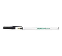 BIC 36134 Ecolutions Round Stic Stylo-bille écriture moyenne encre classique recyclé économique corps fin 0,5 mm Bleu