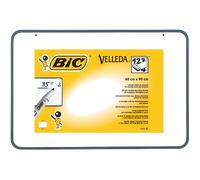 BIC Surface effacable à sec tableau velleda double face 90x60 cm - Bord gris